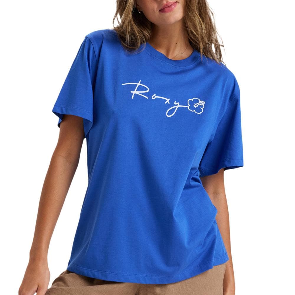 T-Shirt Bleu Femme Roxy Hangloose 1