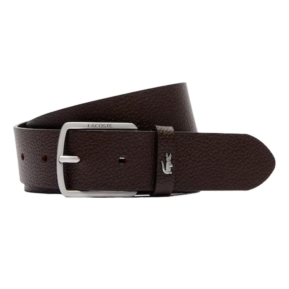 Ceinture Marron Cuir Homme Lacoste 35 Grainé - T 1