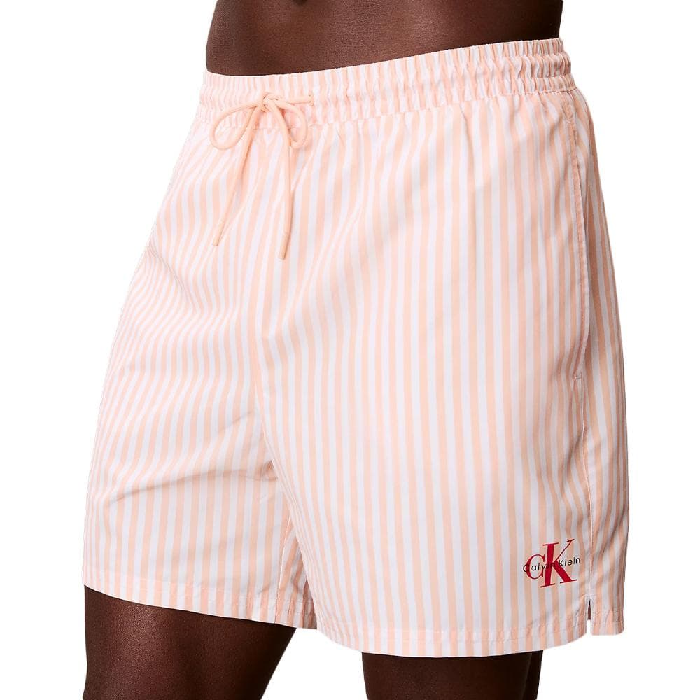 Short de bain Orange/Blanc Homme Calvin Klein Jeans Drawstring 1