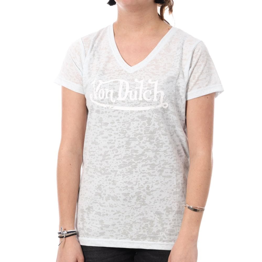 T-shirt Bleu Clair Femme Von Dutch Classic 1