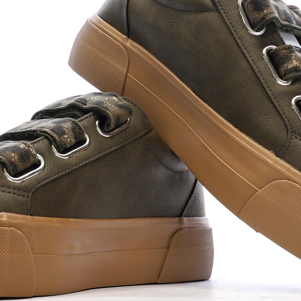 Baskets Kaki Plateforme Femme Kaporal Clovia 7