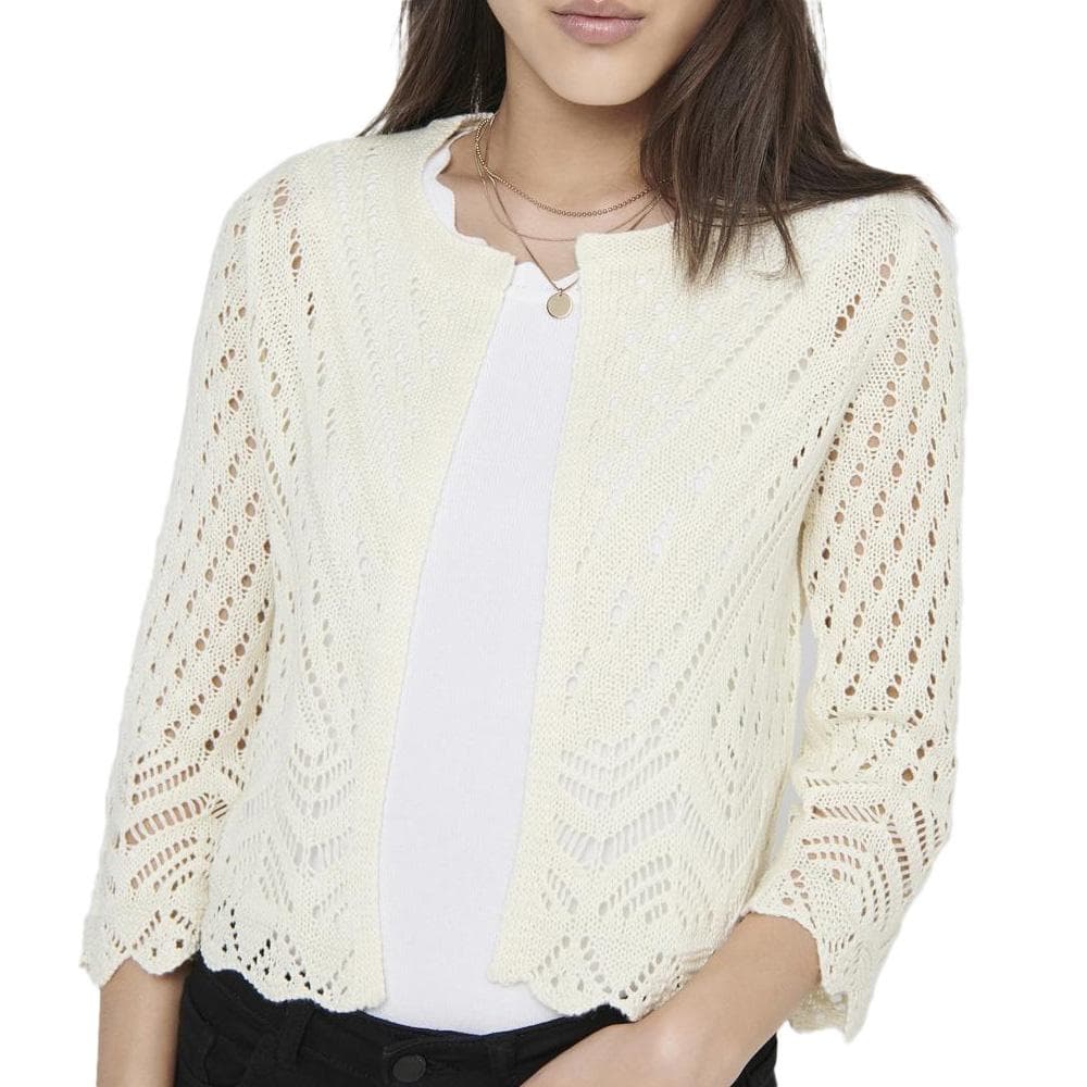 Cardigan Ecru FemmeJDY Sun 3/4 Cropped 1