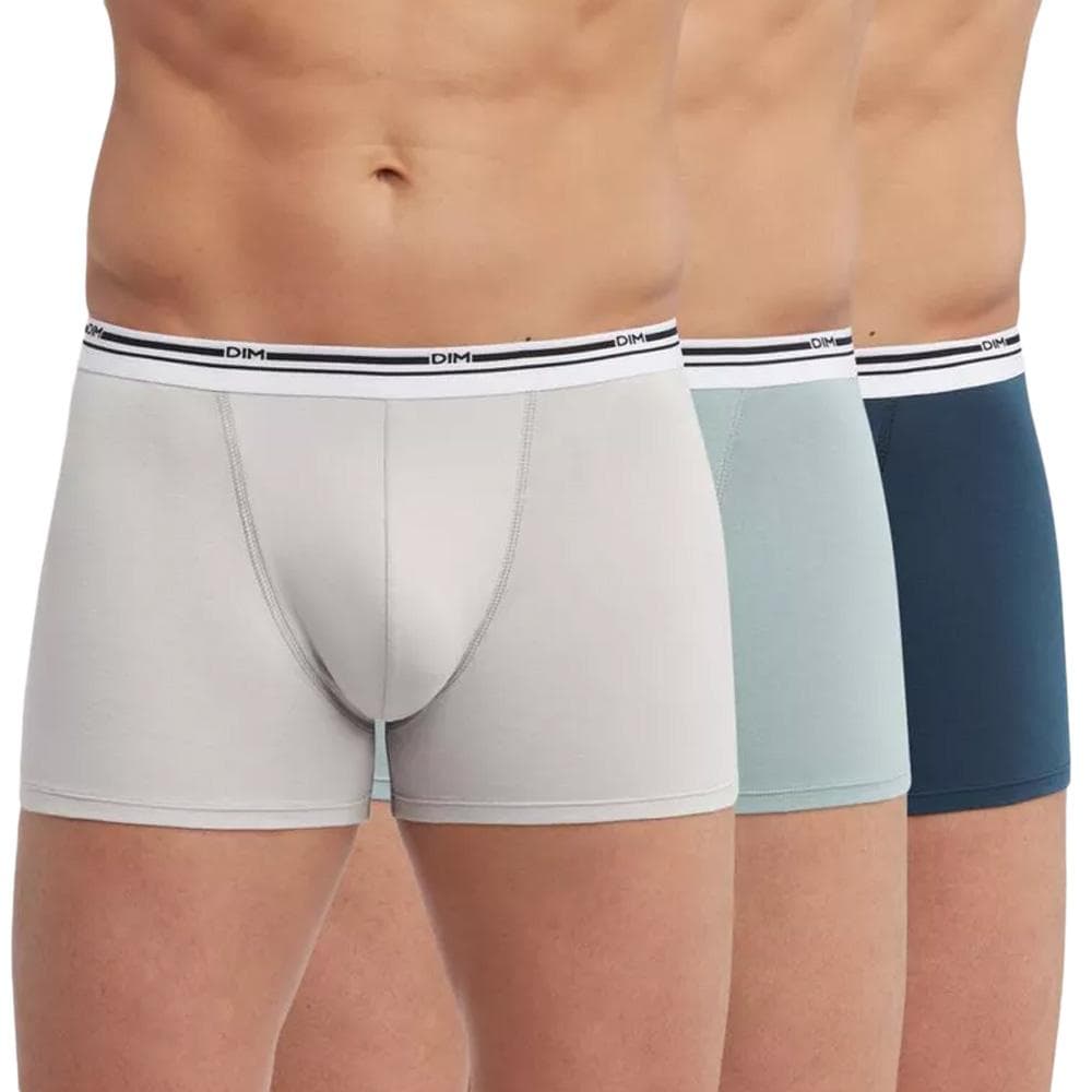 X3 Boxers Beige/Bleu Homme Dim Classic Colors - Taille 1