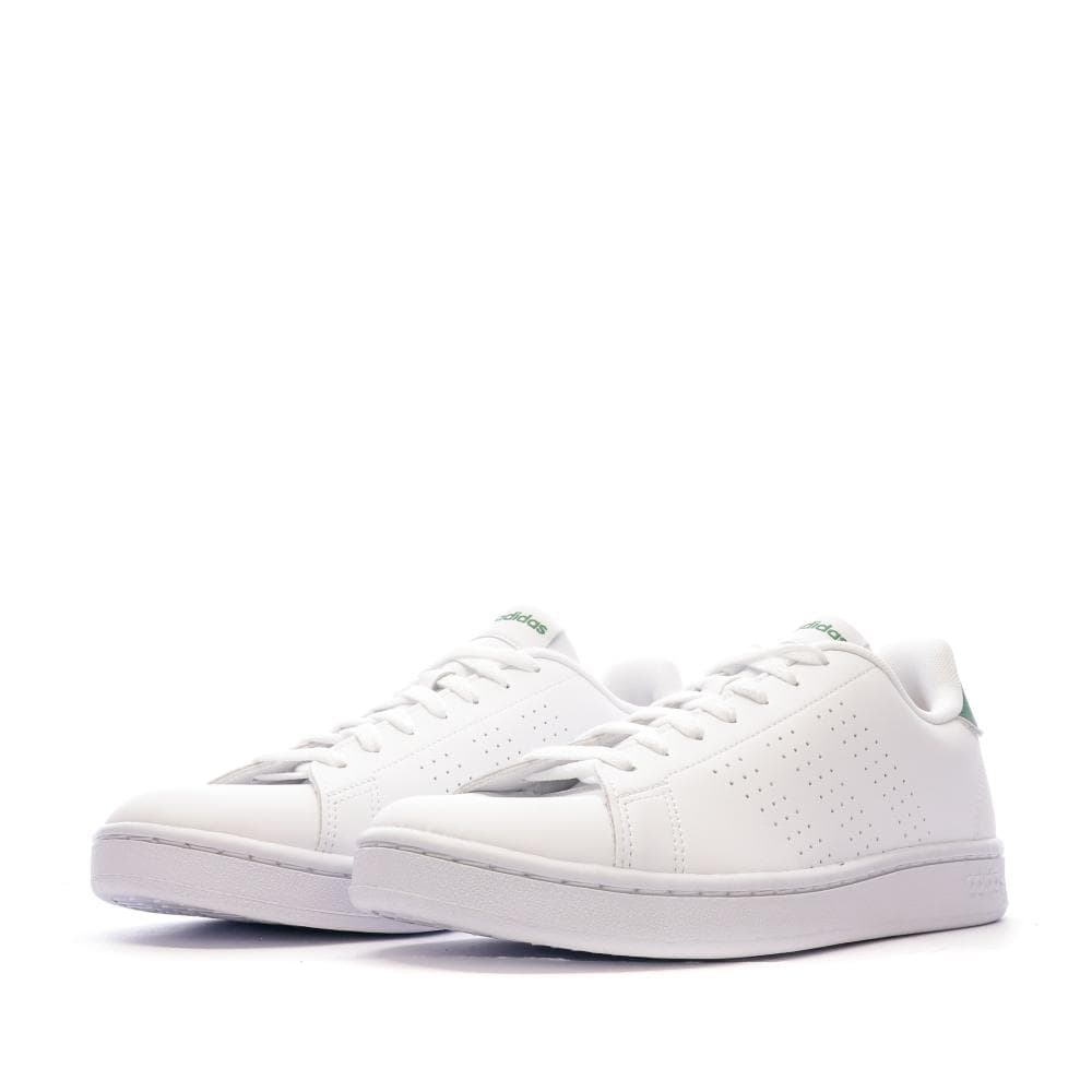 Baskets Blanches/Vert Homme Adidas Advantage 6