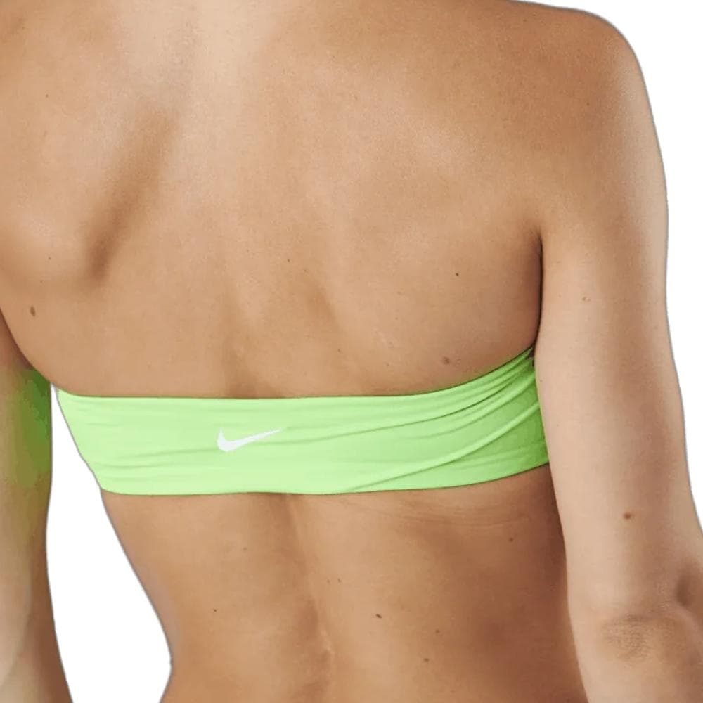 Haut de maillot de bain Vert Fluo Femme Nike Bandeau Bikini Top 2