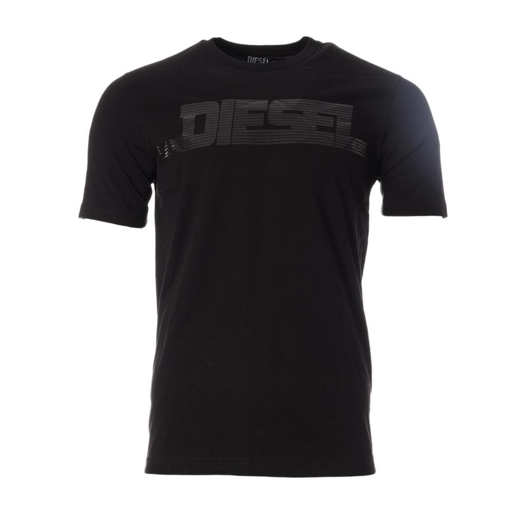 T-Shirt Noir Homme Diesel Magliettas 1