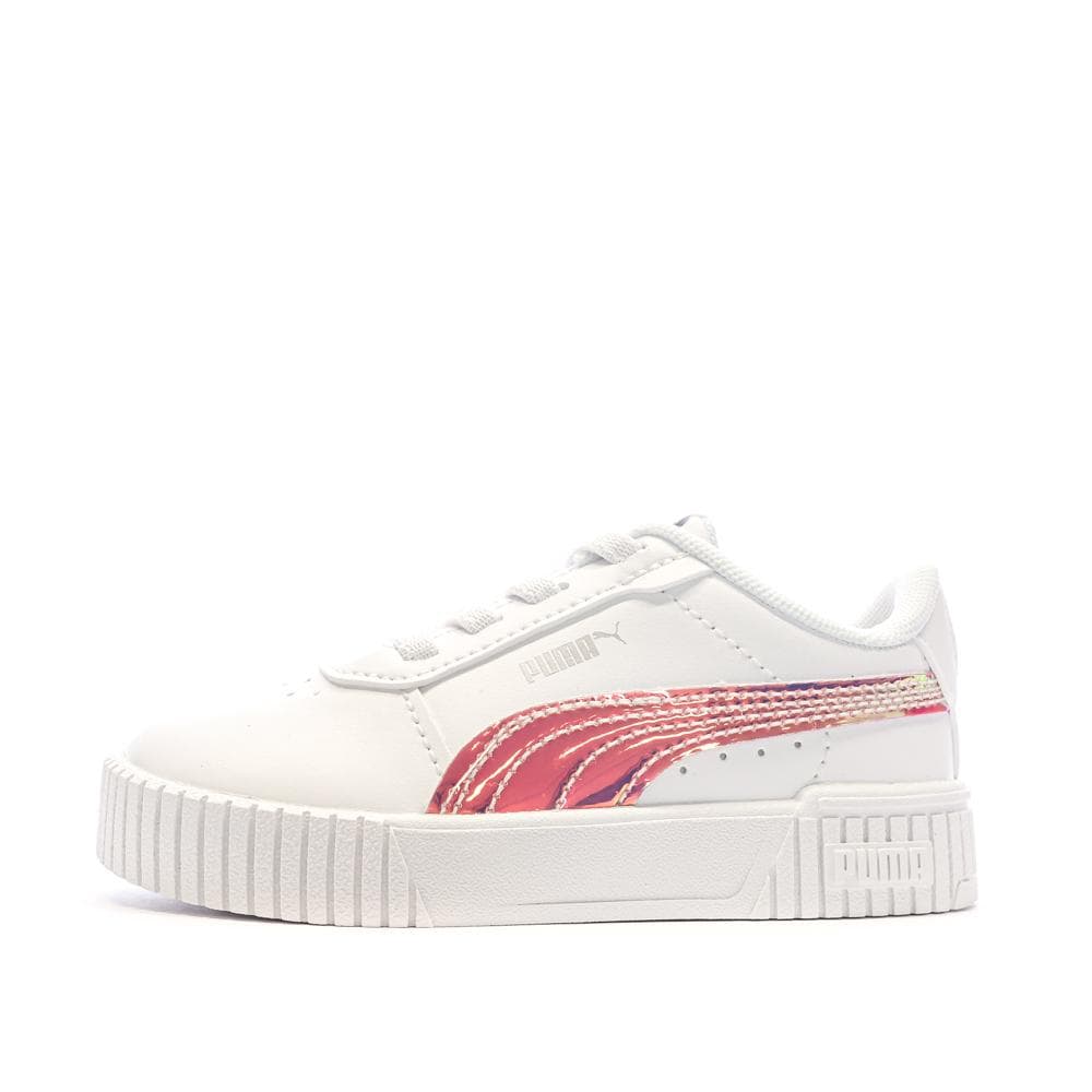 Baskets Blanches/Roses Fille Puma Carina 2.0 1