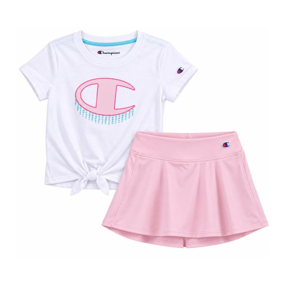Ensemble Blanc/Rose Fille Champion C414ST919 1