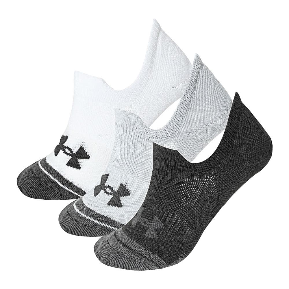 Lot de 3 Paires de Chaussettes Noir/Blanc/Gris Mixte Under Armour Ua Performance Tech 3 1