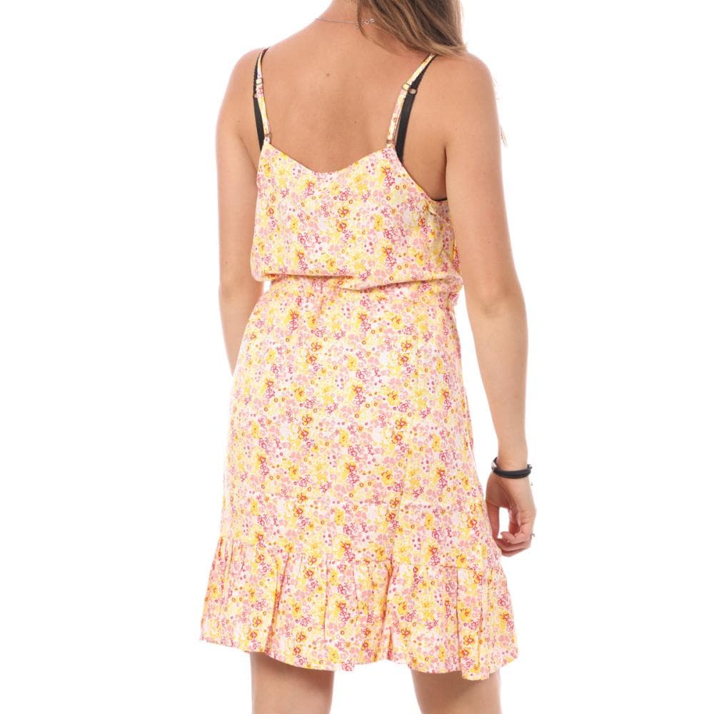 Robe Rose/Jaune Femme Vero Moda Easy Singlet 2
