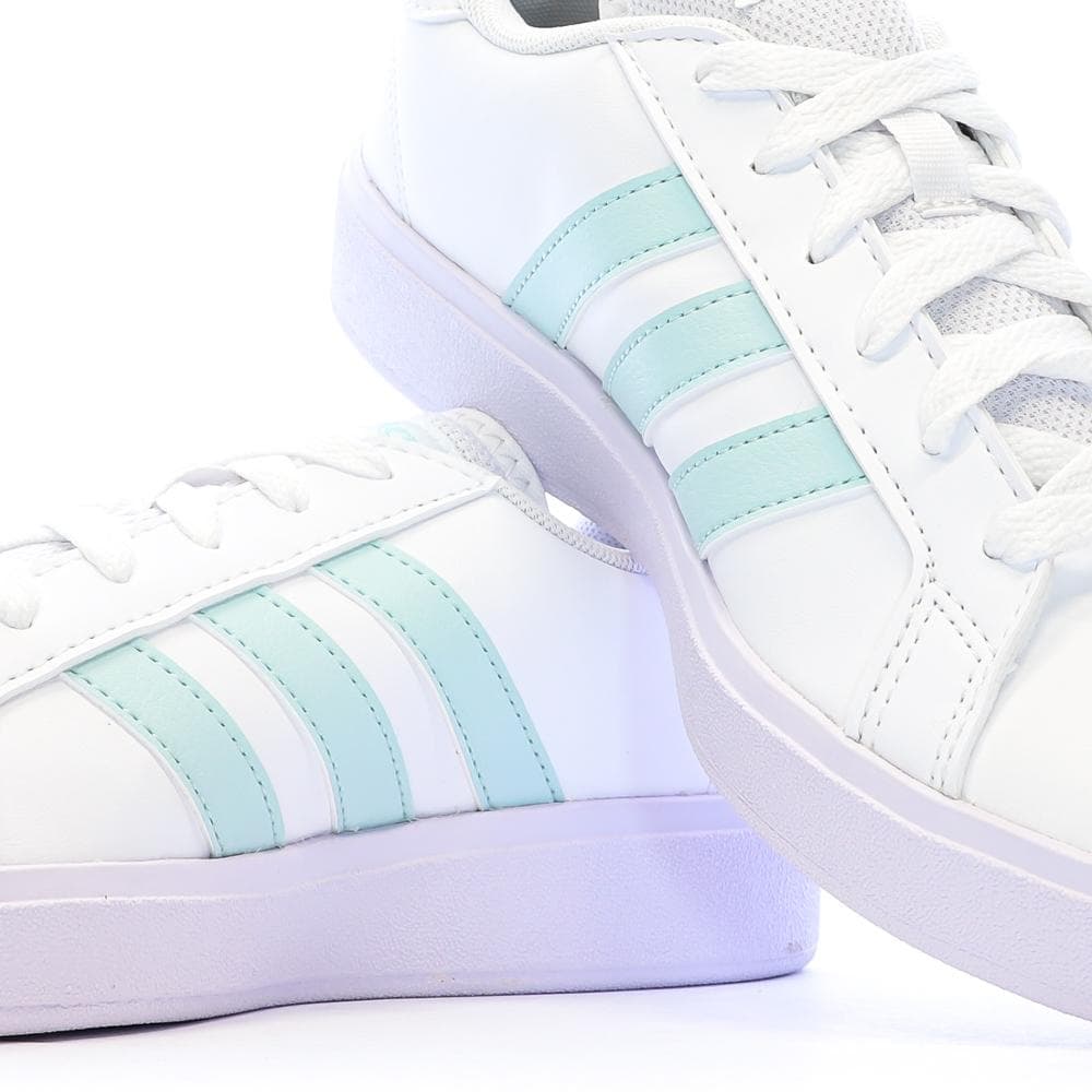 Baskets Blanches/Turquoises Femme Adidas Grand Court Base 2.0 7