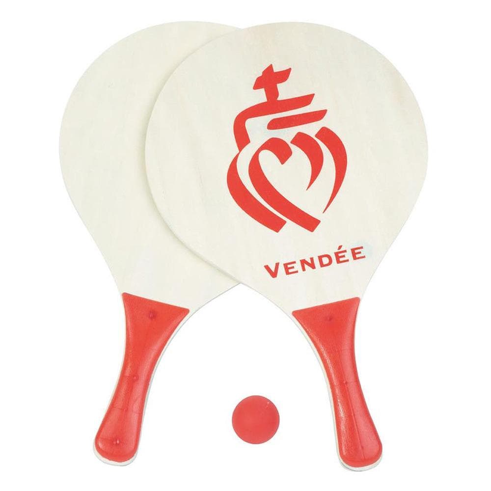 Set de Raquette en bois Beach Ball aléatoire Vendee 8mm 1