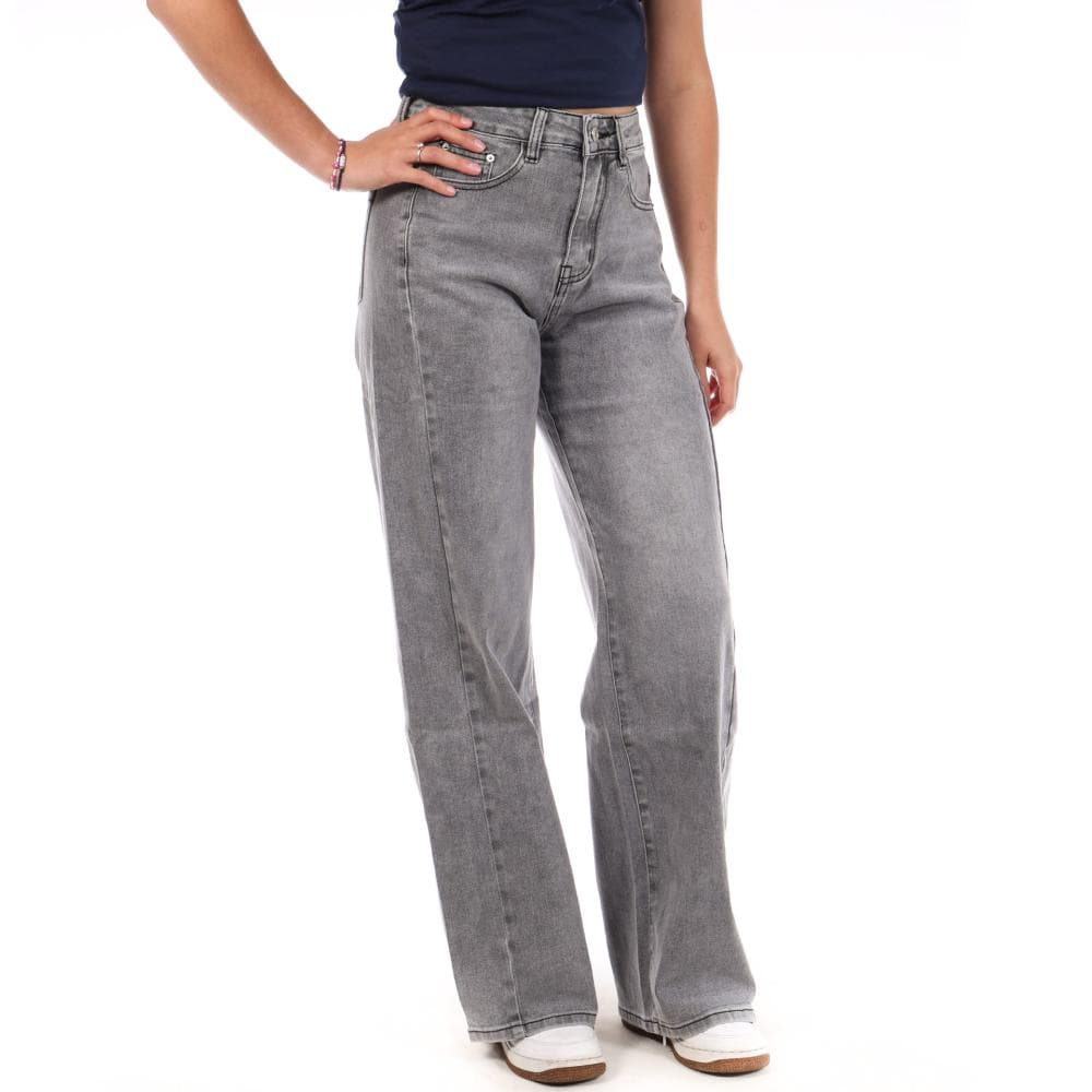 Jean Droit Gris Femme Monday Premium 666 1