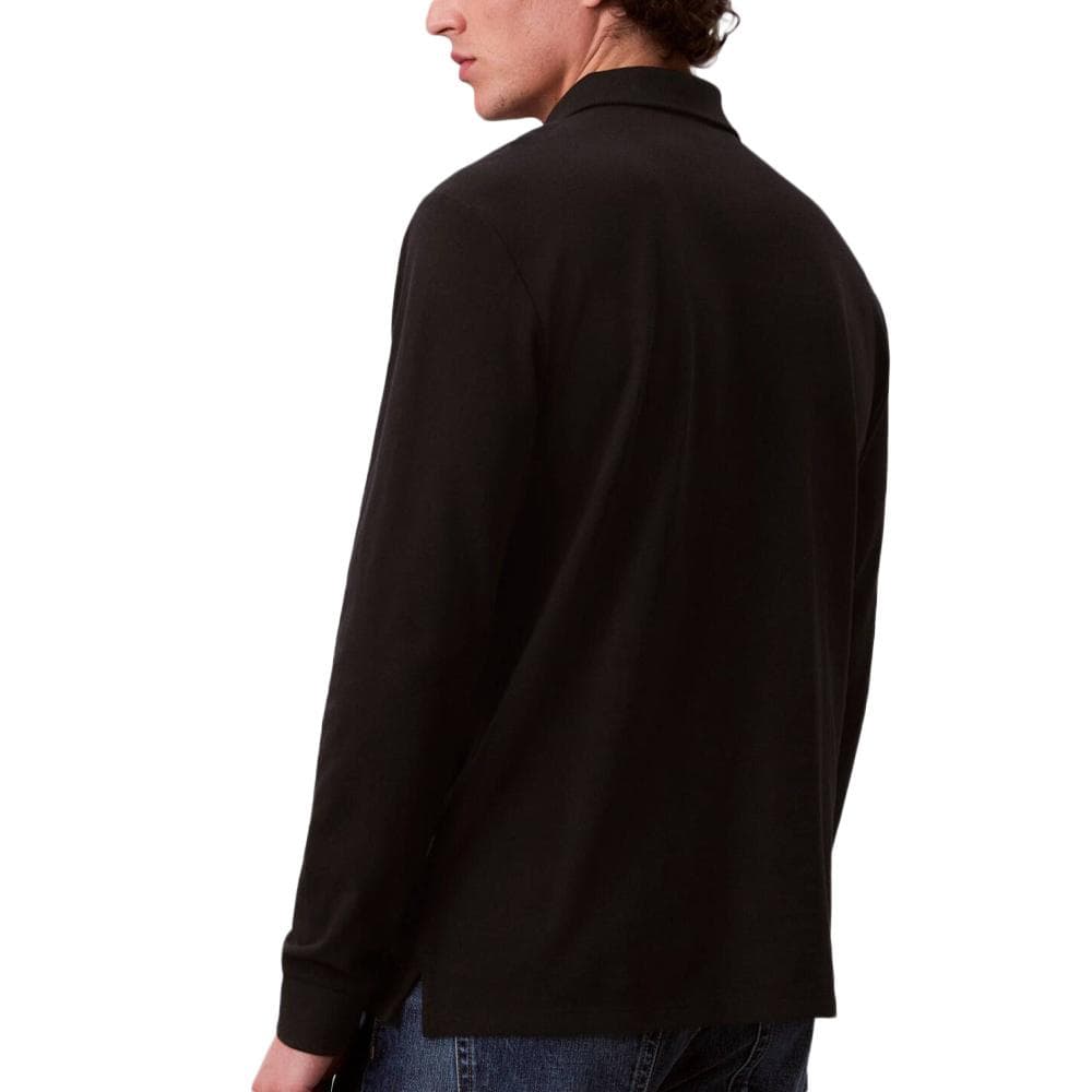Polo Manches longues Noir Foncé Homme Calvin Klein Casual Pique 2