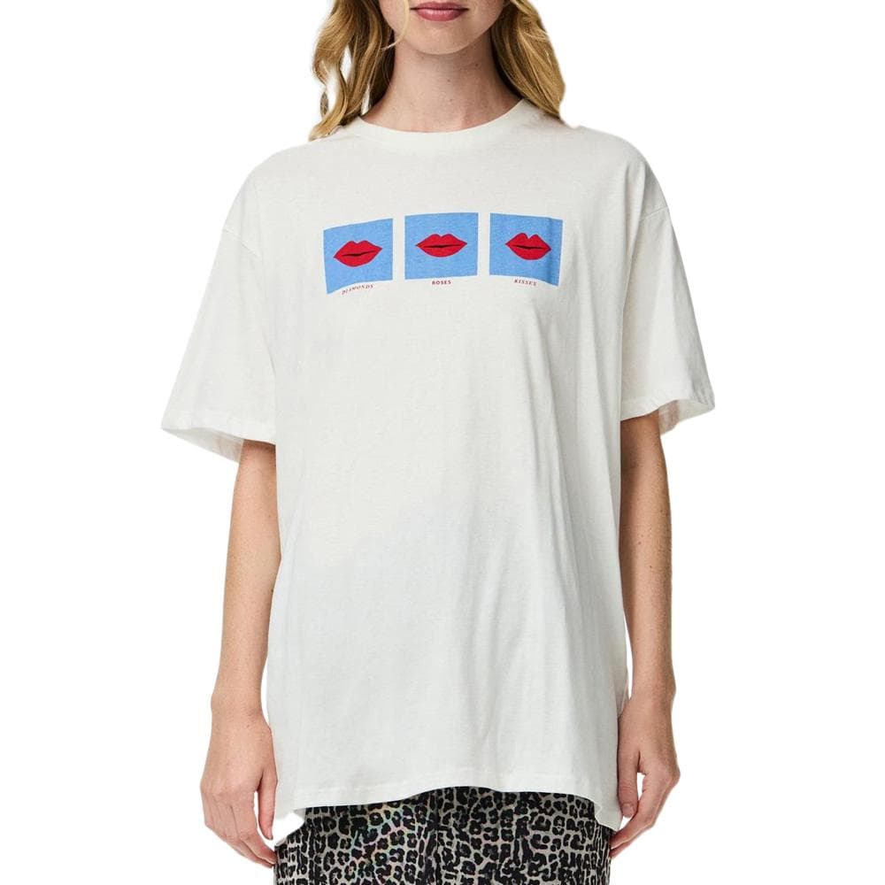 T-Shirt Blanc Femme Pieces Jonlyn 1
