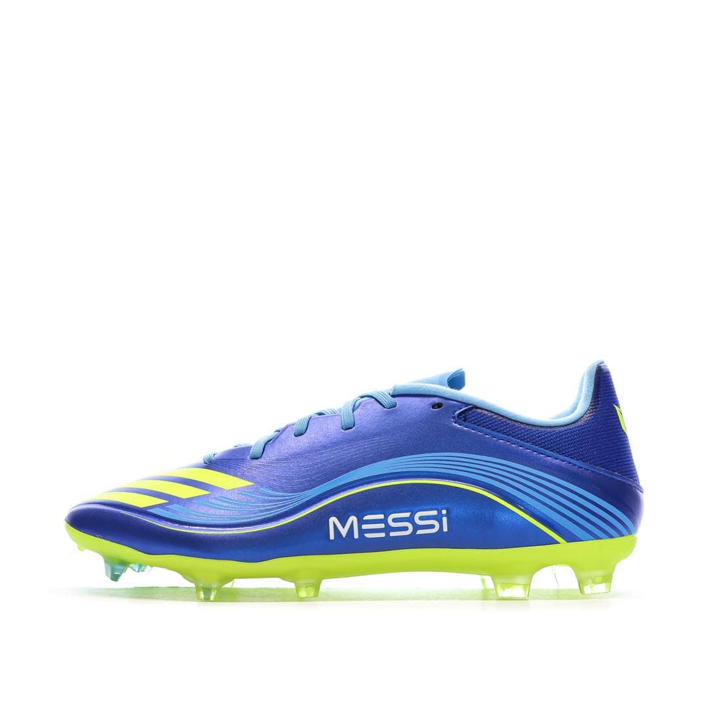 Chaussures de Foot Bleu/Jaune Adidas F50 Messi League FG/MG 1