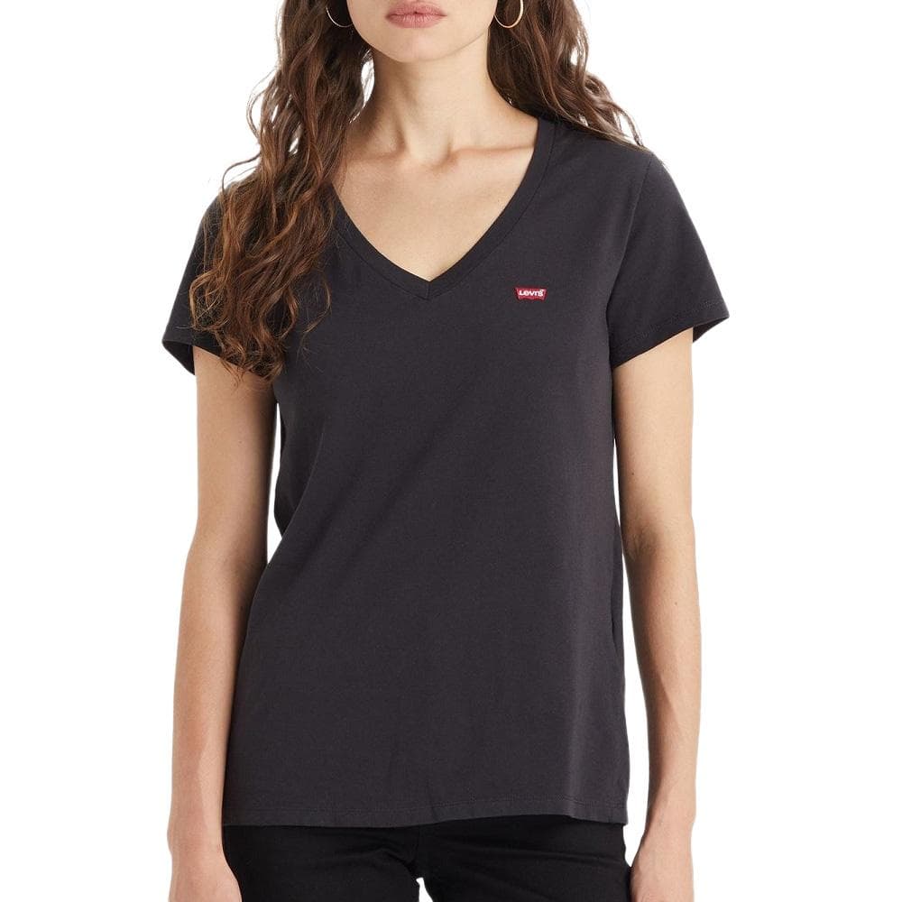 T-shirt Noir Femme Levi's Perfect Vneck 1