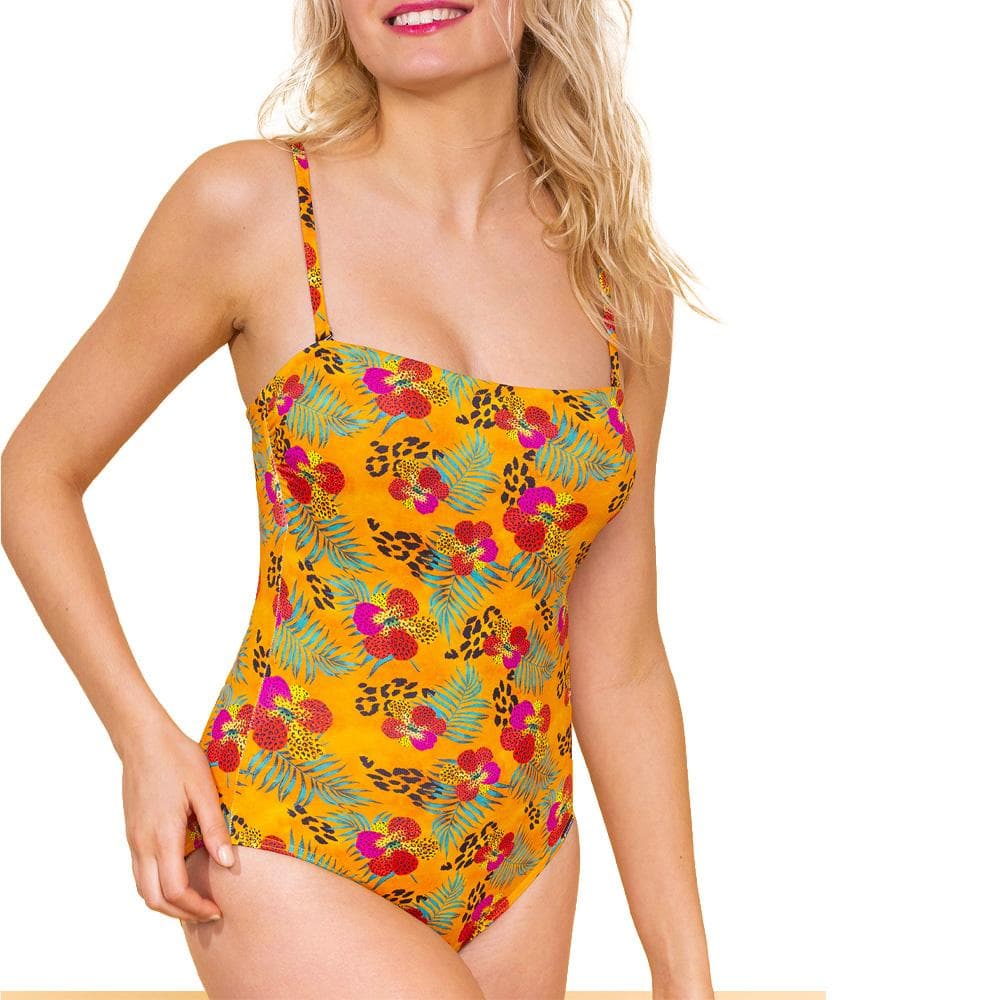 Maillot de Bain Jaune/Vert/Rose Femme Grain de Sable Lisa 1
