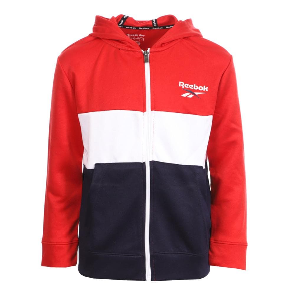 Sweat rouge/blanc/bleu garçon Reebok Heritage Full Zip 1
