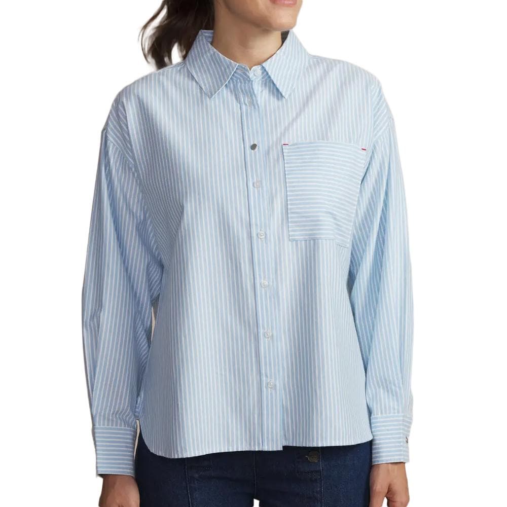 Chemise Rayures Bleu Femme TBS Oxygene 1