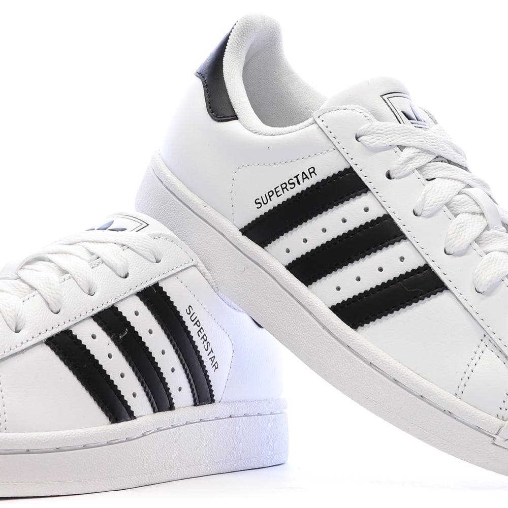 Baskets Blanc/Noir Junior Adidas Superstar II 7