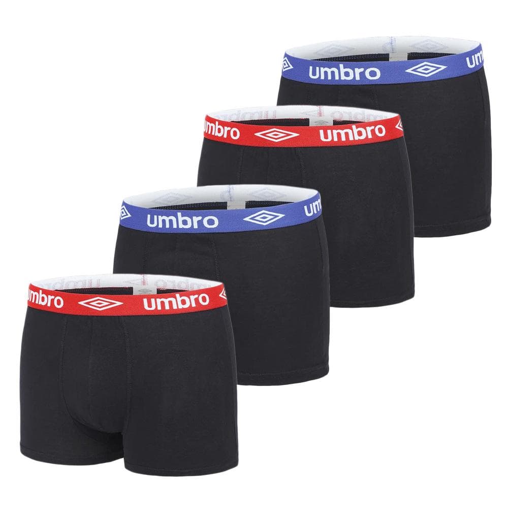 Lot De 4 Boxer Noir/Bleu/Rouge Homme Umbro CLASS4 1