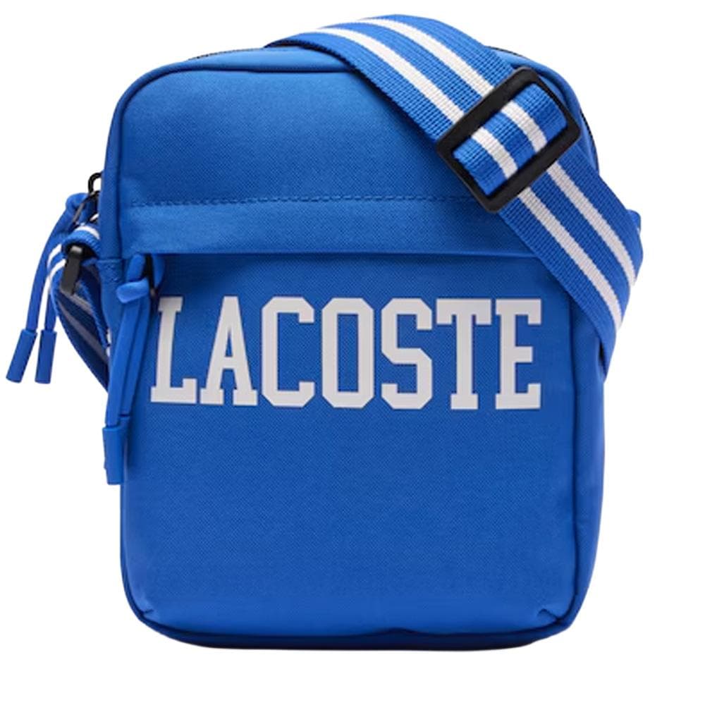 Sacoche Bleu Homme Lacoste Vertical Camera 1