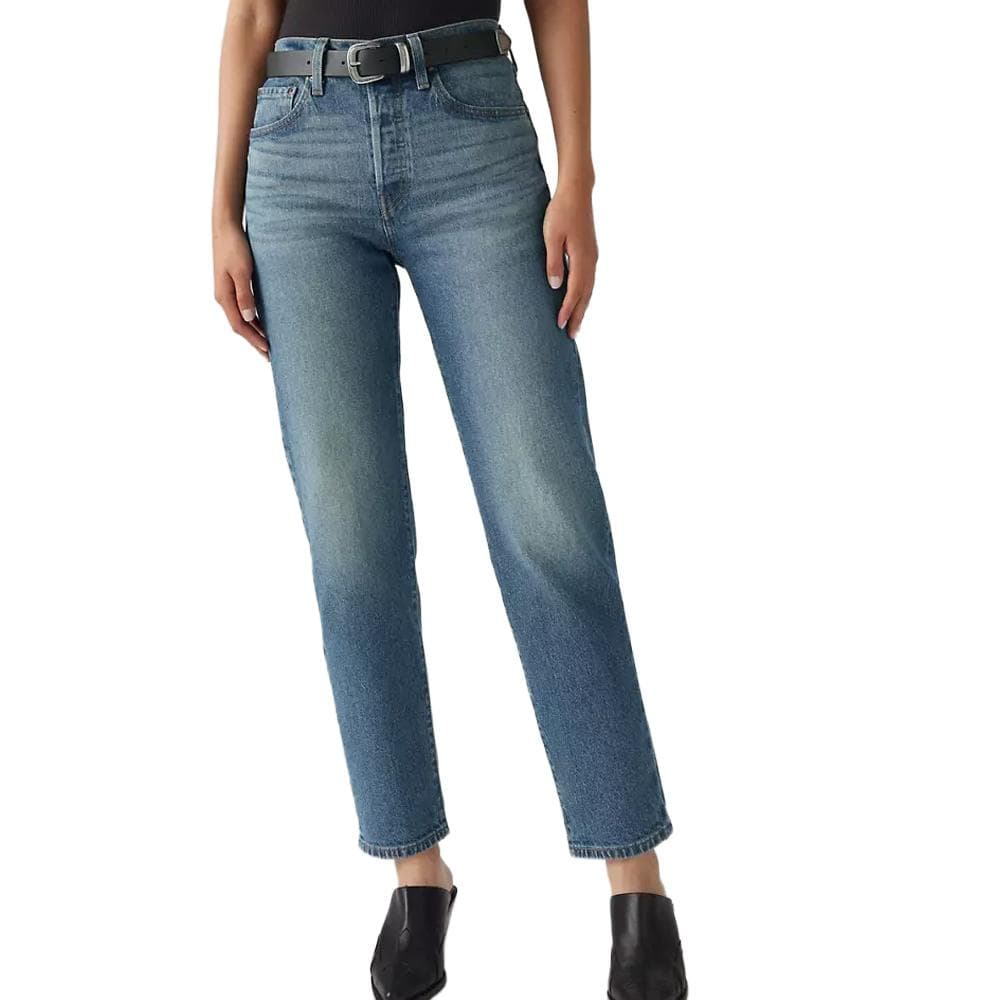 Jean 501 Bleu Clair Femme Levi's Original Cropped 1