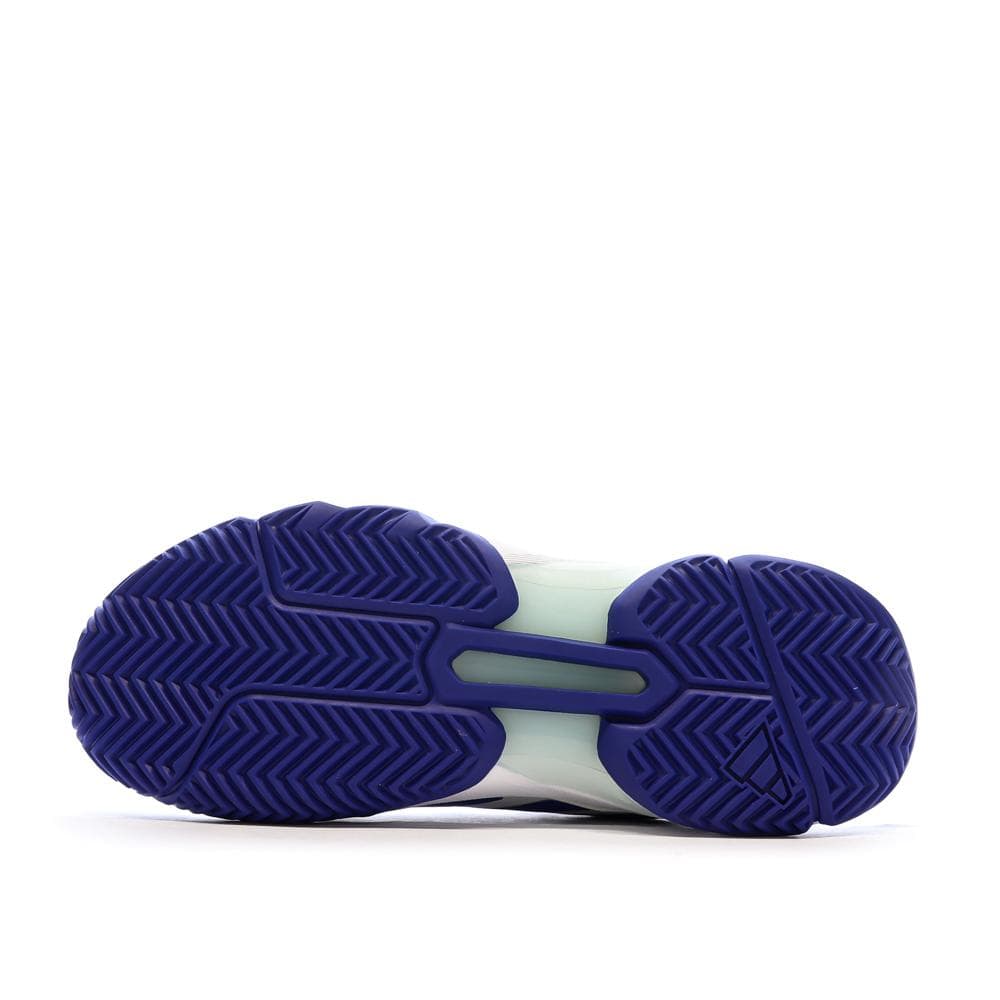 Baskets Blanches/Bleu Homme Adidas Courtjam 5