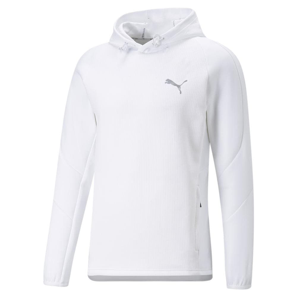 Sweat à Capuche Blanc Homme Puma Evostripe 1