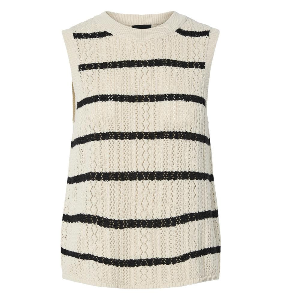Débardeur Beige/Noir Femme Pieces Nuka 2