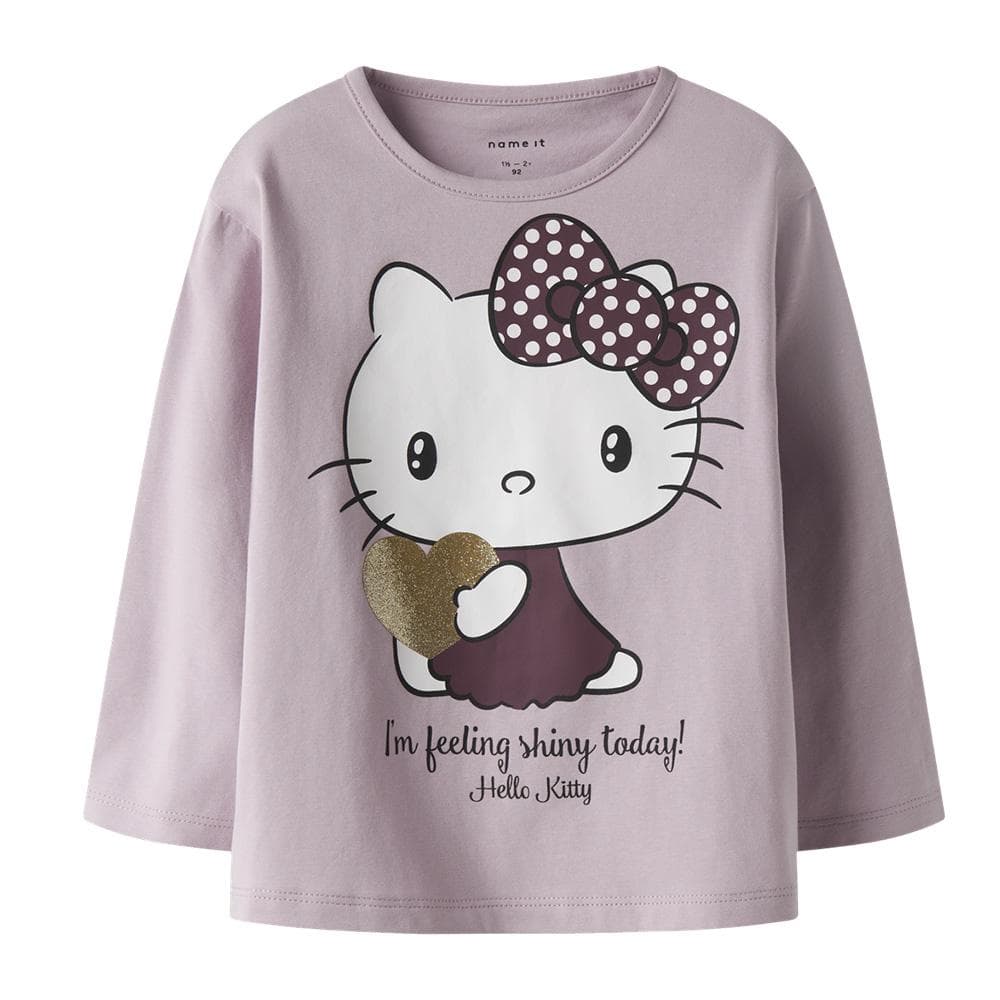 T-Shirt Manches Longues Mauve Fille Name it Fobba 1