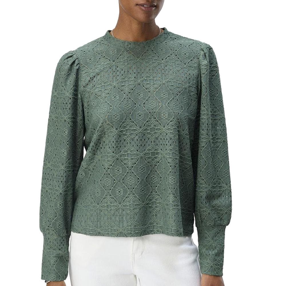 Blouse Dentelle Vert Sauge Femme Vero Moda 23041023 1