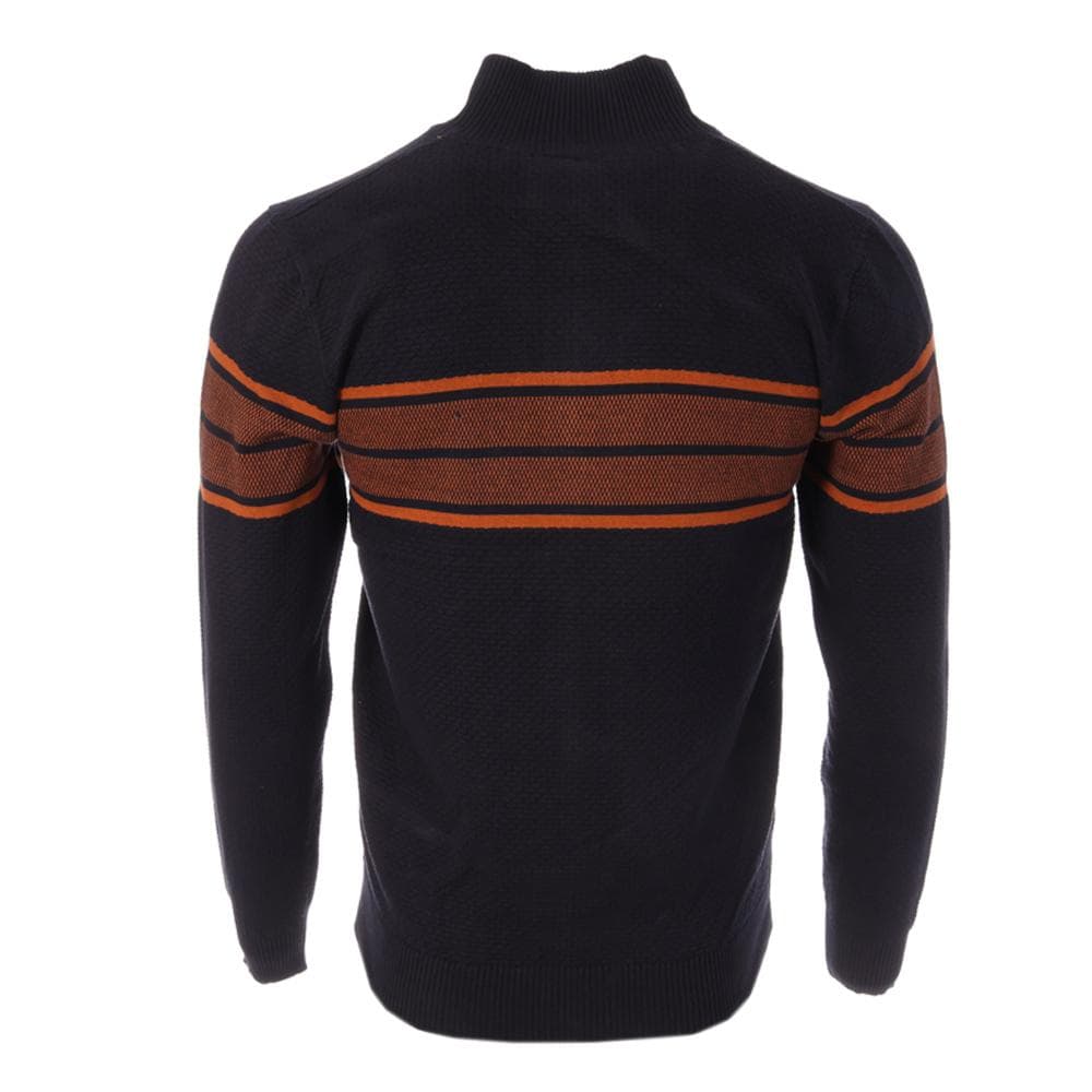 Pull Zippé Marine/Orange Homme RMS26 60936 2