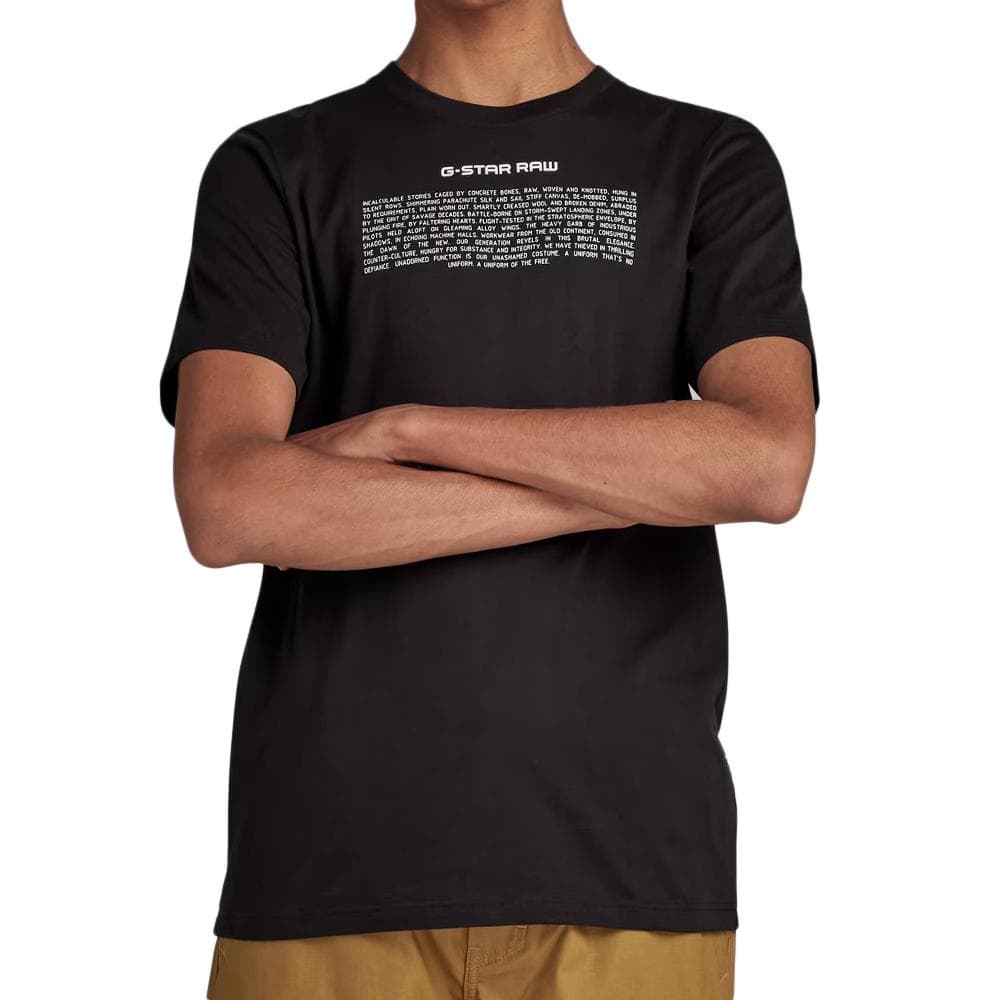 T-shirt Noir Homme G-Star Raw Poem 1