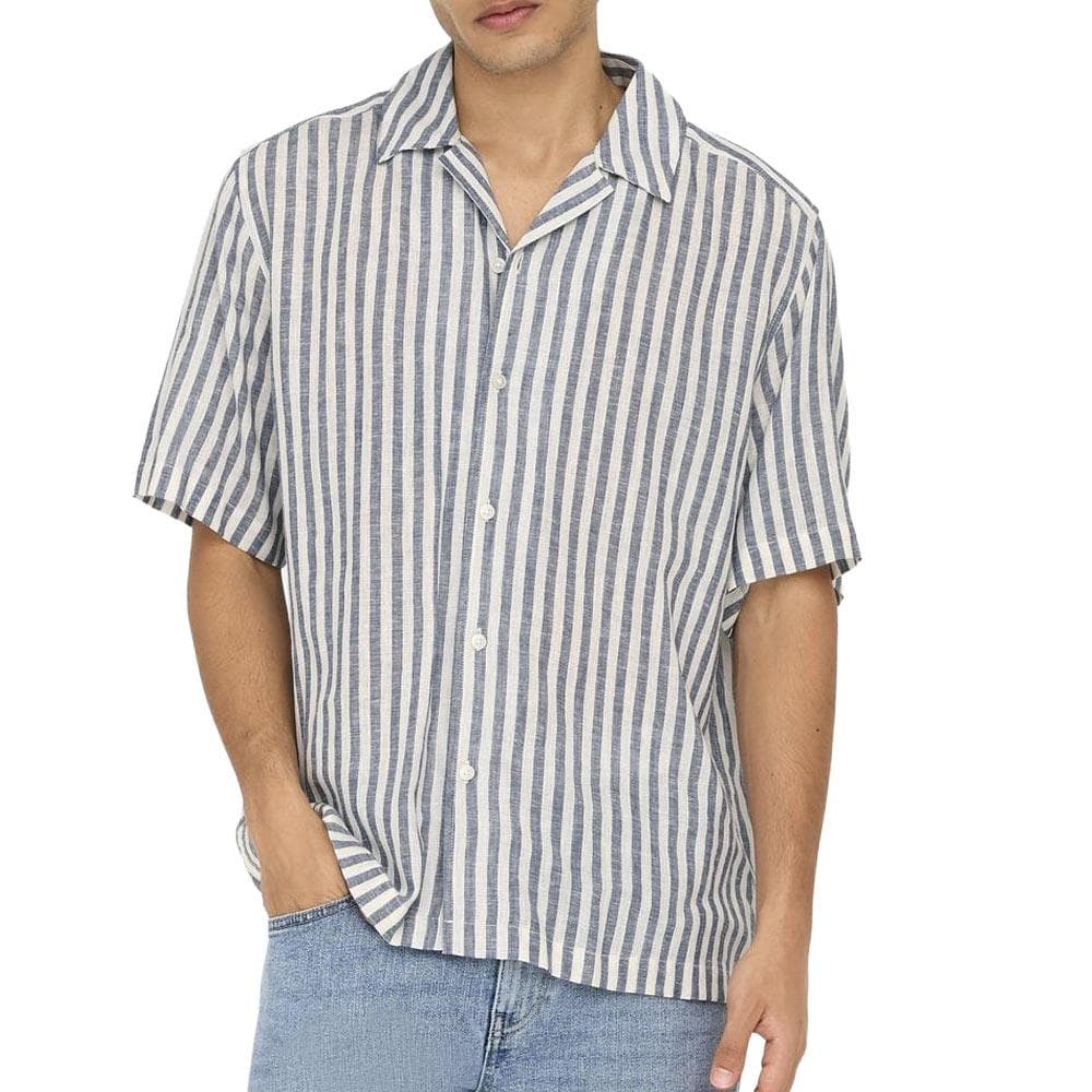 Chemisettes Rayures Bleu/Blanc Homme Only & Sons Onsseppo Strip 1