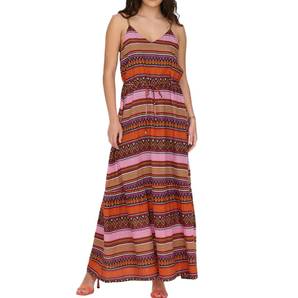 Robe Orange à Motifs Femme Only Tansted Life 1