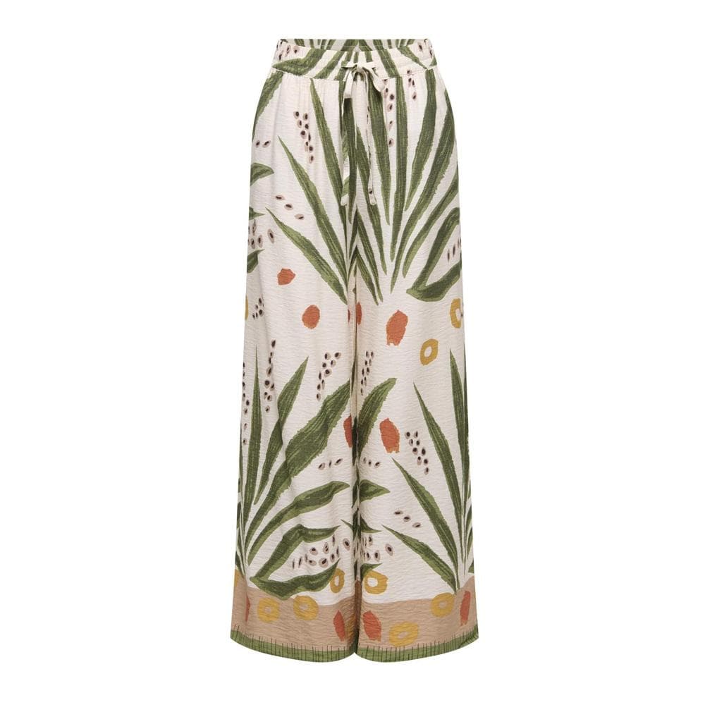 Pantalon fluide Beige/Vert/Orange Femme JDY Nellie 1