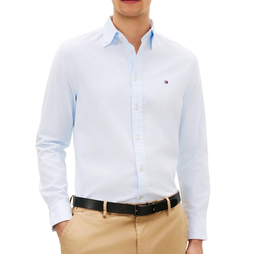 Chemise Bleu clair Homme Tommy Hilfiger Flex Dobby 1