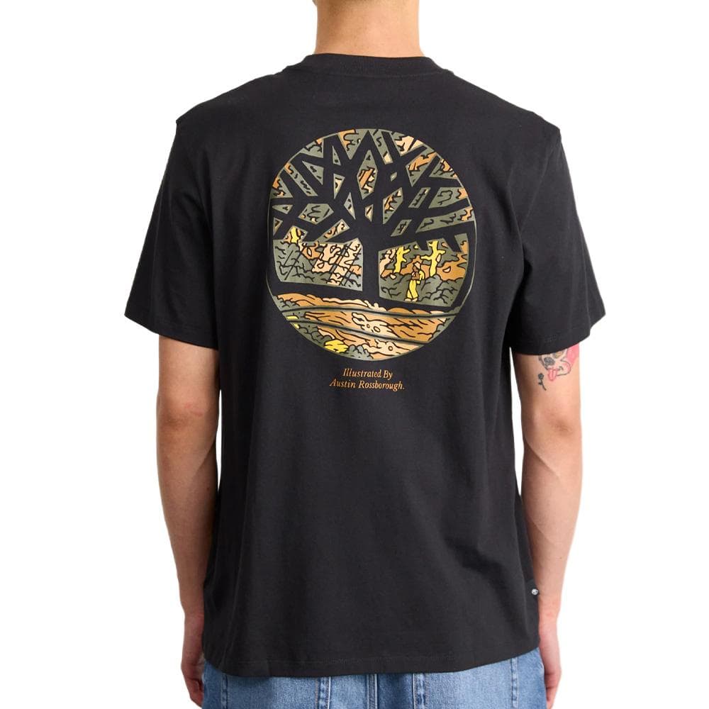 T-Shirt Noir Homme Timberland Illustrated 2