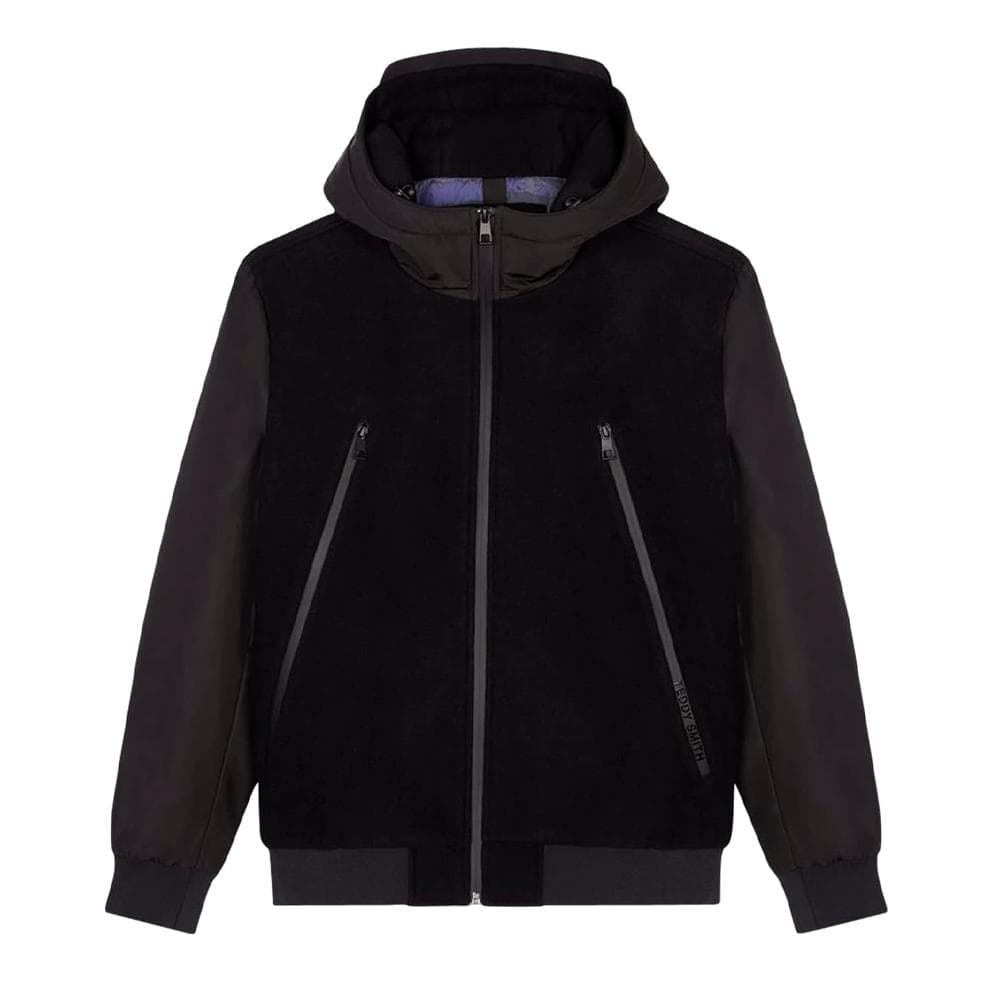 Blouson Noir Homme Teddy Smith Rocket 1