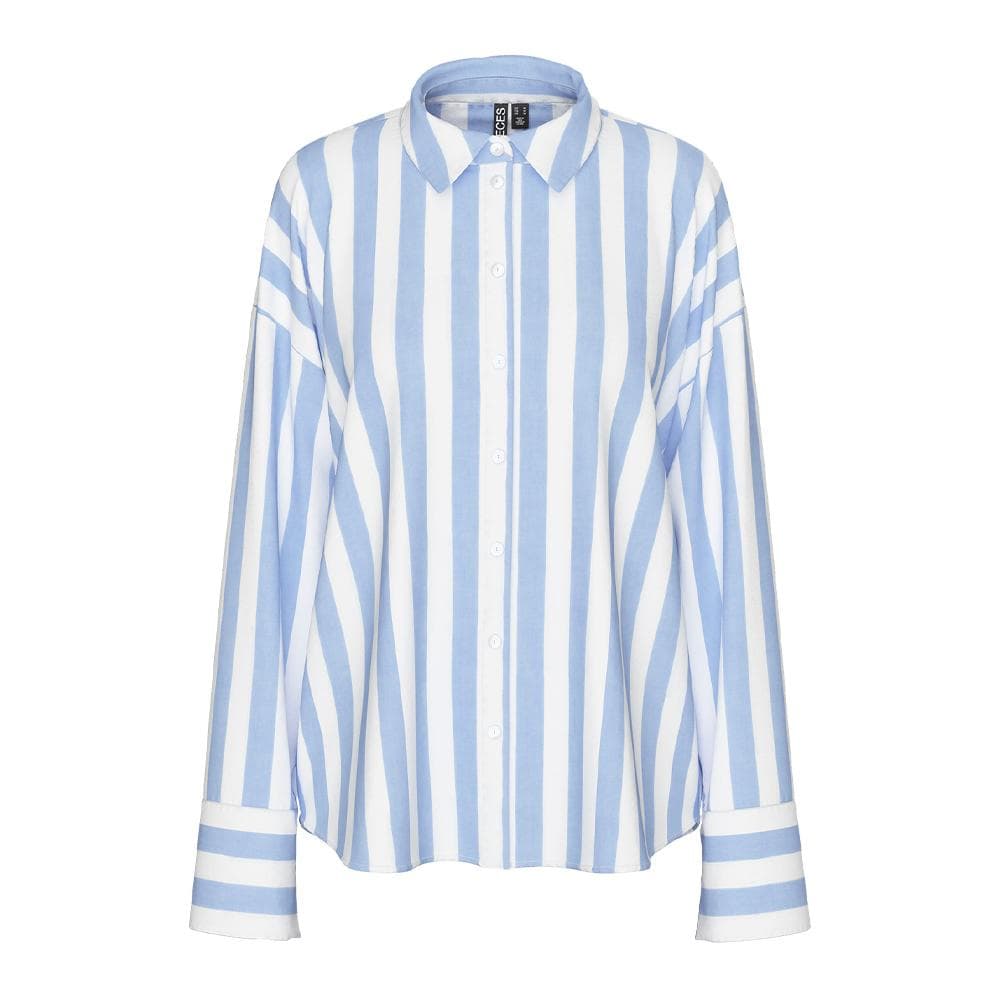 Chemise Rayures Bleu/Blanc Femme Pieces Liva 1