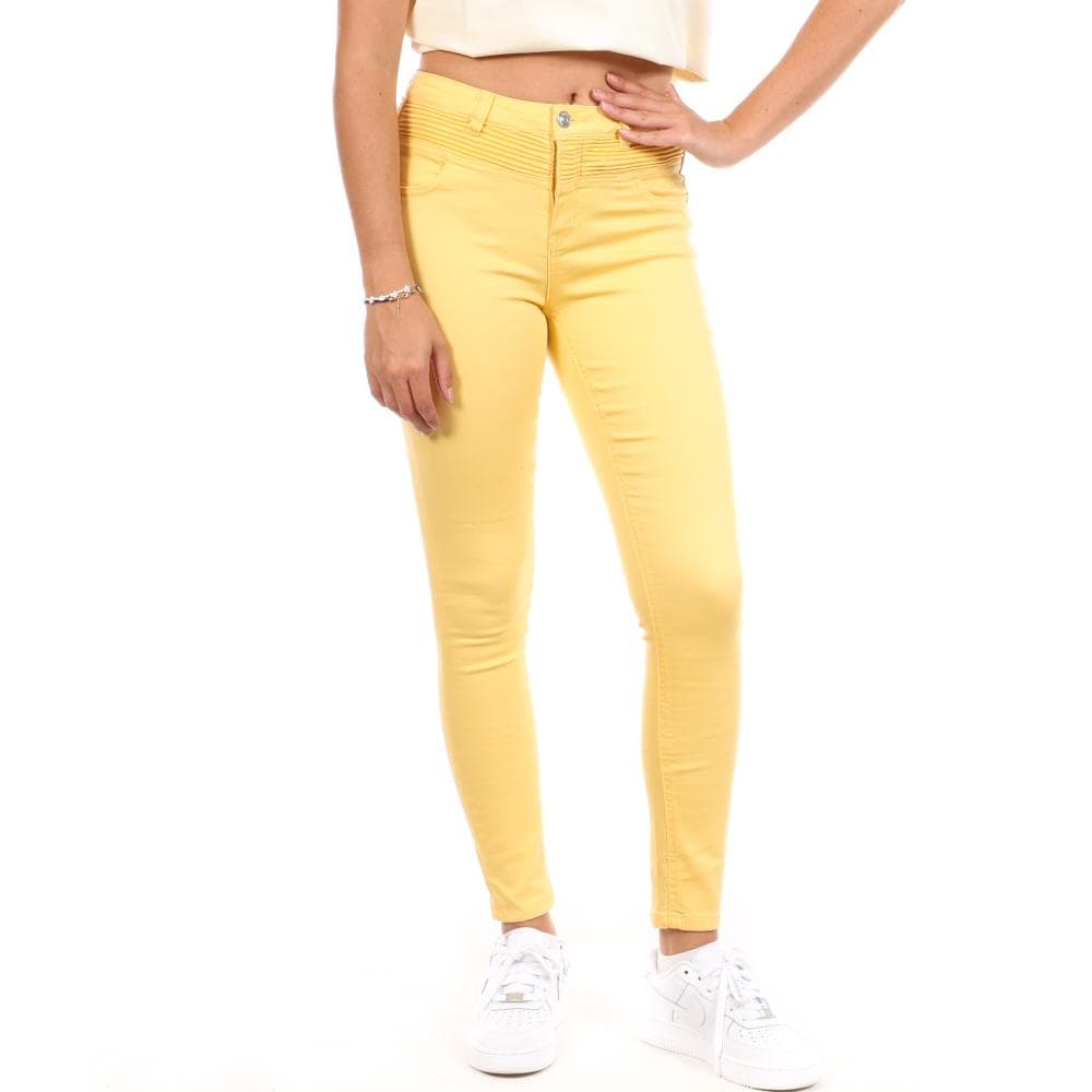 Jean Skinny Jaune Femme Only Ruby Detail Ankle 1