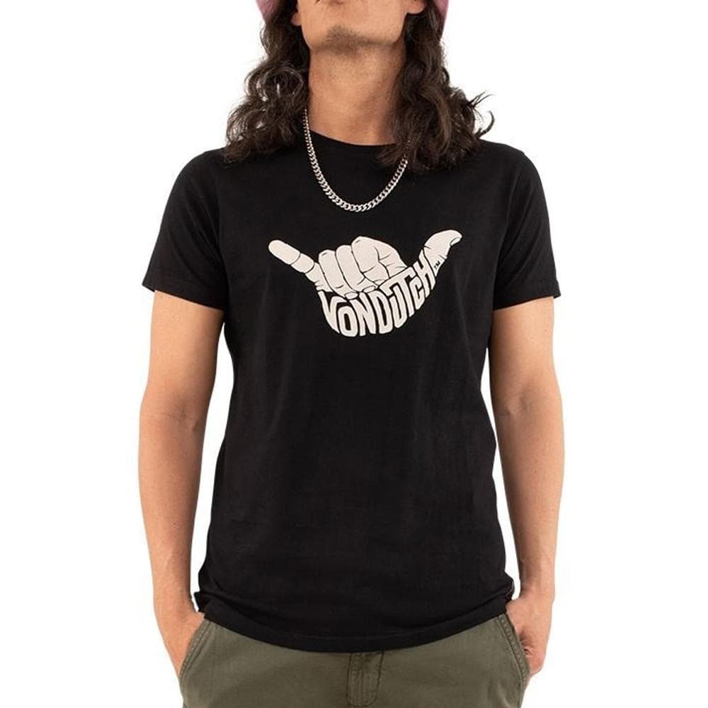 T-shirt Noir Homme Von Dutch SIGN 1