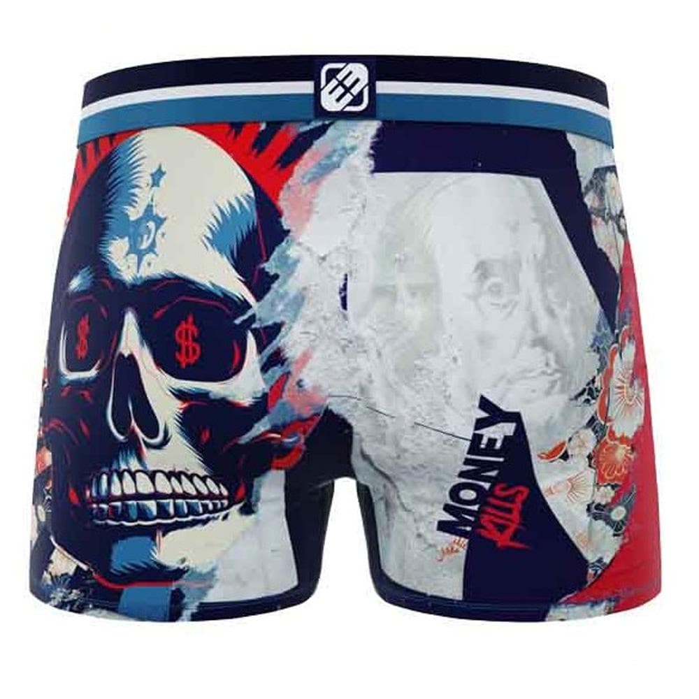 Boxer Gris/Marine Homme Freegun Microfibre 2