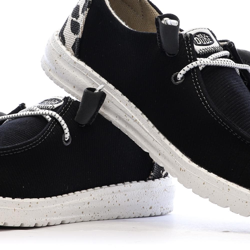 Chaussures Noir Femme Hey Dude Blackleopard 7