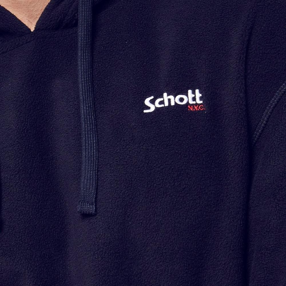 Sweat à capuche Marine Homme Schott Micro Polar 3