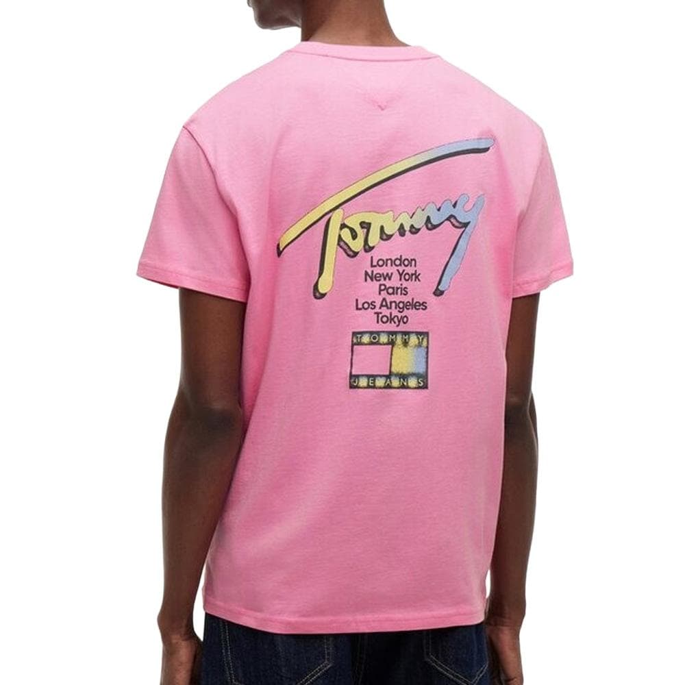 T-Shirt Rose Homme Tommy Hilfiger City Sign 2