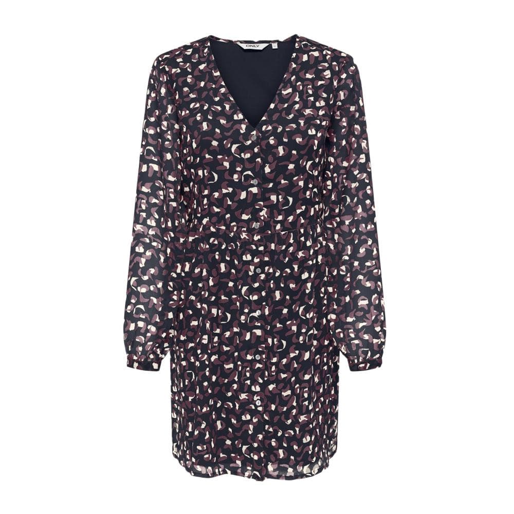 Robe Marine/Bordeaux Femme Only Button 1
