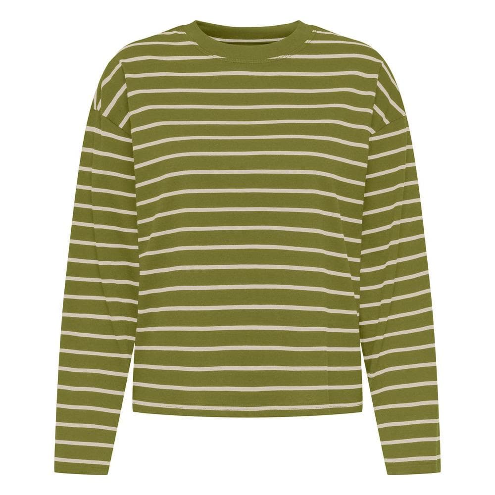 T-Shirt Manches Longues Vert Femme Only Happy 1